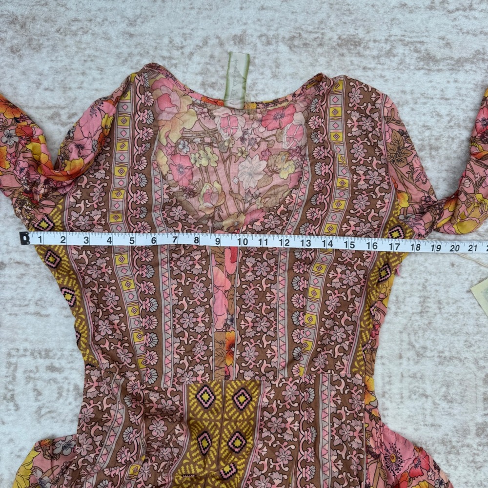 Aratta Silent Journey Floral Maxi Dress Size XS NWOT Boho Gypsy Hippie Whimsy - Picture 9 of 14